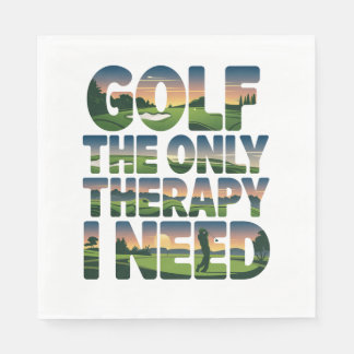 Golf the Only Therapy, Trendy Napkin