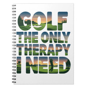 Golf the Only Therapy, Trendy Notebook