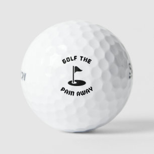 'Golf The Pain Away' Golf Therapy Gift Minimalist Balls