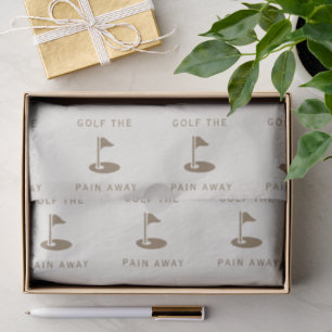 'Golf The Pain Away' Light Academia Warm Cream Tissue Paper