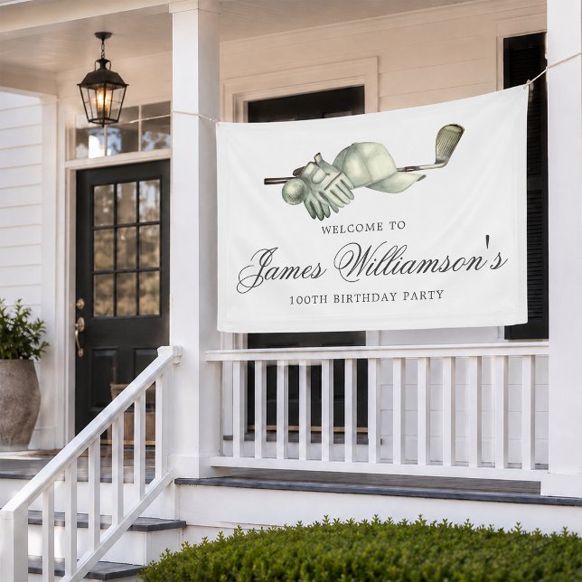 Golf Theme 100th Birthday Party Welcome  Banner (Creator Uploaded)