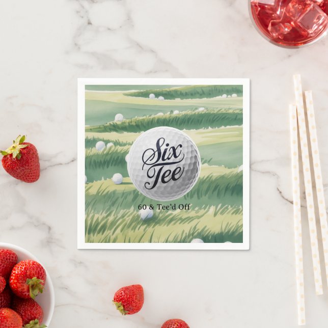 Golf Theme 60 & Tee’d Off Birthday Party  Napkin (Insitu)