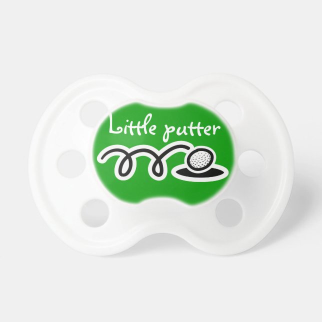 Golf theme baby pacifier / soother / dummy binkie (Front)