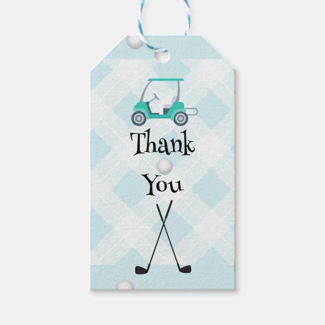 Golf theme birthday bundle gift tags (Front)