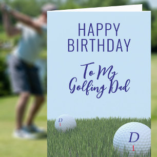 Golf Theme Birthday Card for Golfers