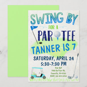 Golf Theme Birthday Invitation