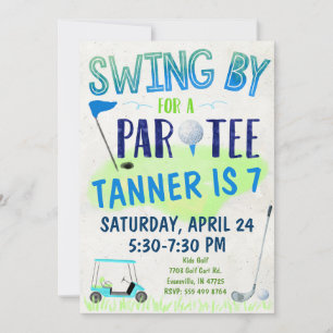 Golf Theme Birthday Invitation
