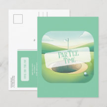 Golf Theme Birthday Invitation Postcard