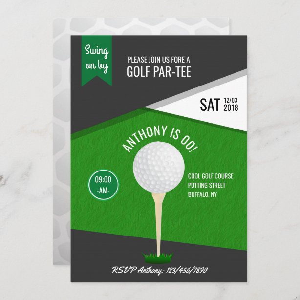 Golf Birthday Invitations | Zazzle UK