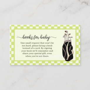Golf theme books for baby enclosure card