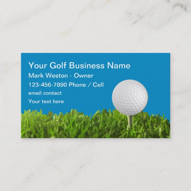 Golf Theme Business Card Template (Front)