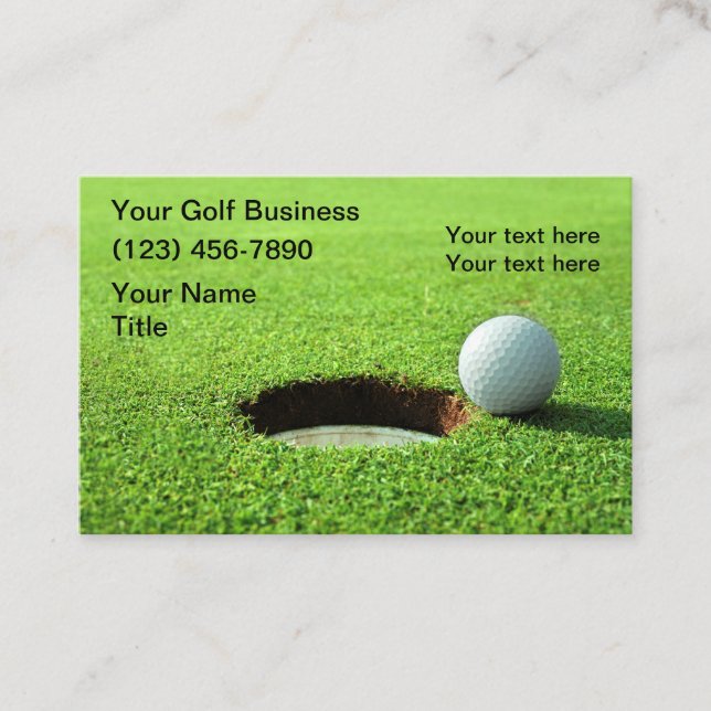 Golf Theme Business Cards (Front)