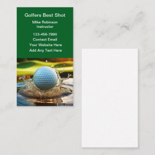 Golf Theme Business Cards Design