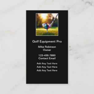 Golf Theme Business Cards Vertical Style