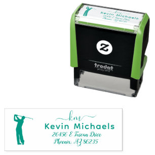 GOLF Theme Custom Personalized Self-inking Stamp