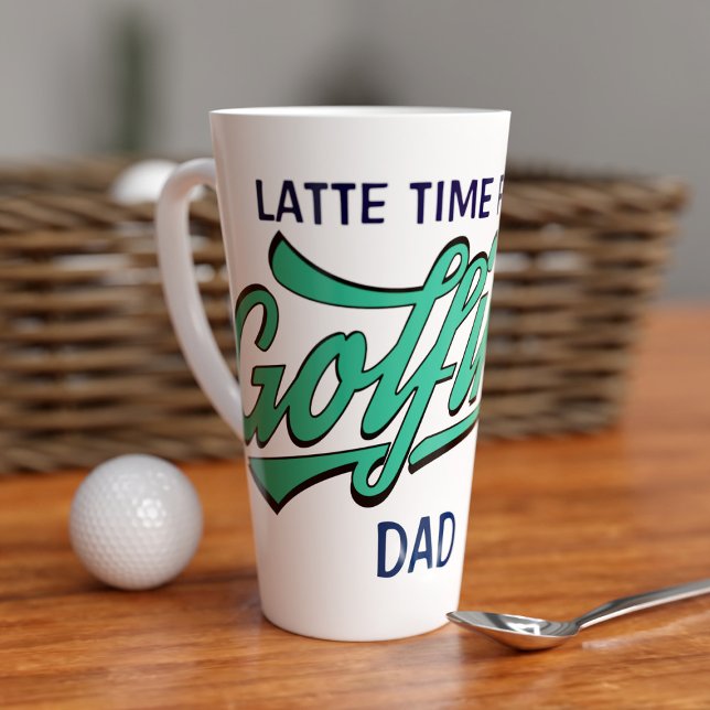 Golf Theme Funny Golfing Dad Large Latte Mug (A large latte mug for your Golfing Dad)
