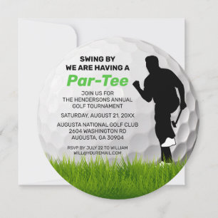 Golf Theme   Golf Course Retirement Event Invitation