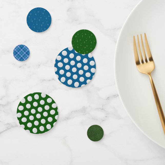 Golf Theme Green and Blue Confetti (Group)
