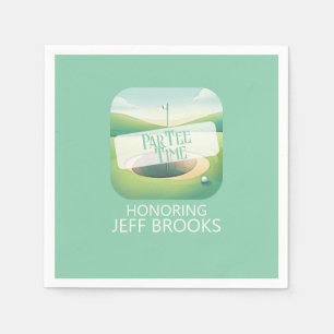 Golf Theme Green Party Napkin