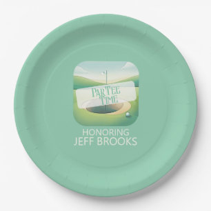 Golf Theme Green Party Paper Plate