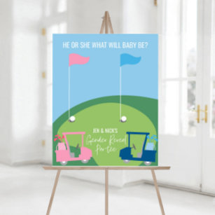 Golf Theme Guess Baby's Gender Poster