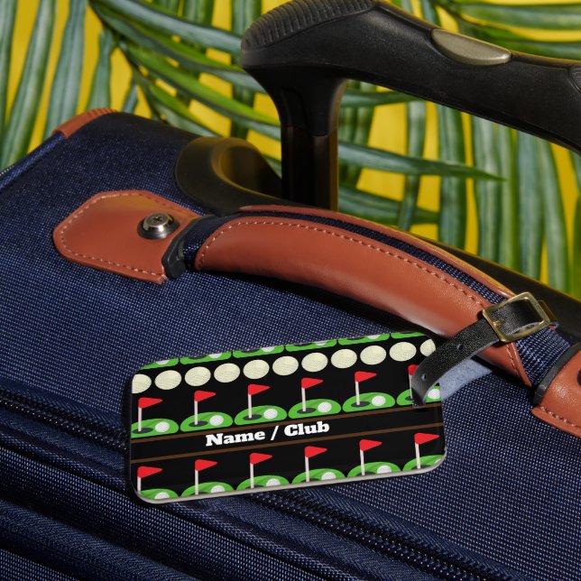 Golf Theme Luggage Tag (Front Insitu 3)