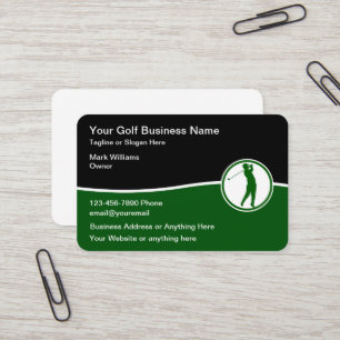 Golf Theme Modern Business Cards