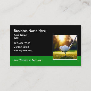 Golf Theme Modern Business Cards