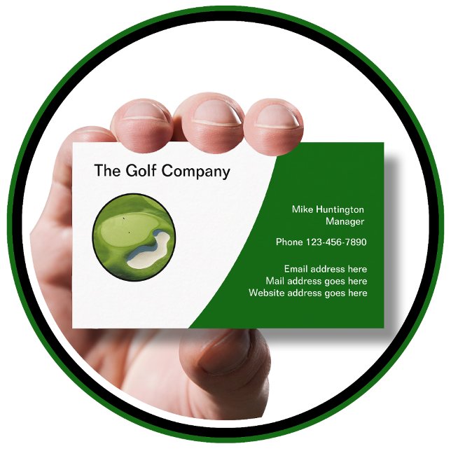 Golf Theme Modern Logo Business Cards (Creator Uploaded)