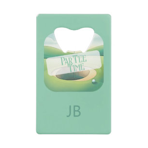 Golf Theme Monogram Stainless Steel Bottle Opener