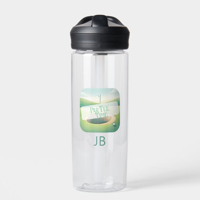Golf Theme Par-Tee Monogram Water Bottle (Front)