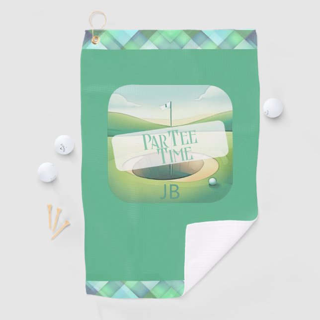 Golf Theme Par Tee Personalised Golf Towel (InSitu)
