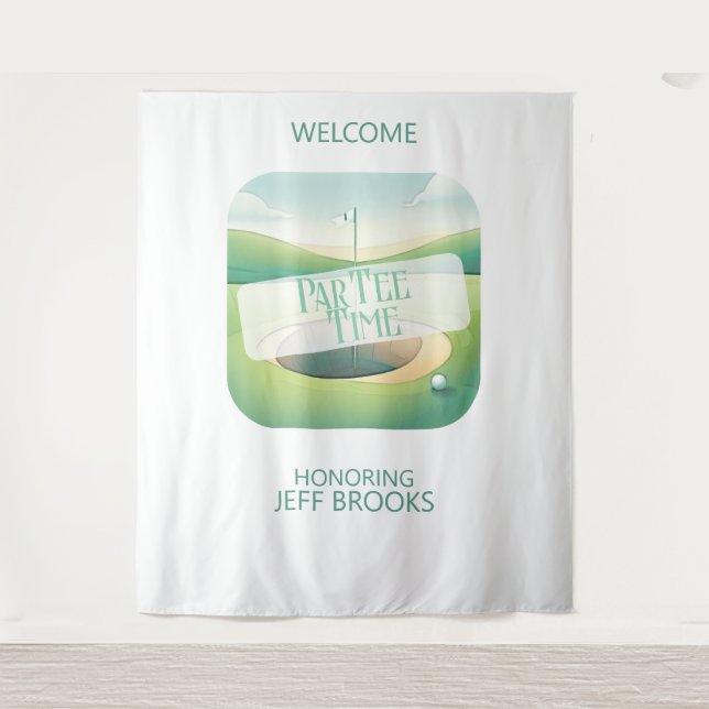 Golf Theme Party Backdrop Tapestry (Front)