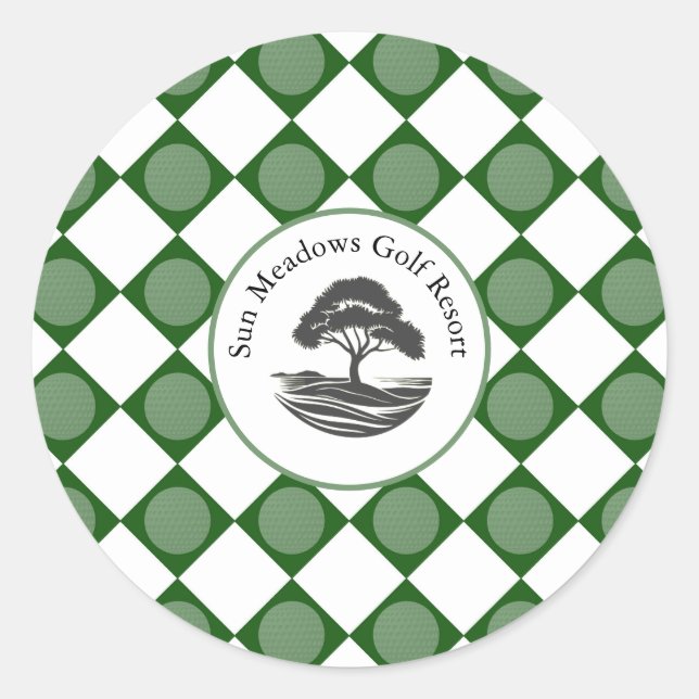 Golf Theme Party  Classic Round Sticker (Front)