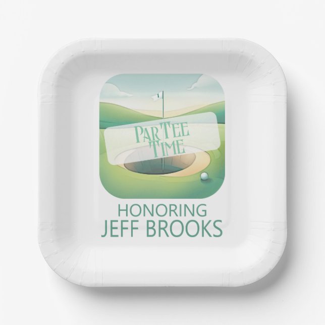 Golf Theme Party Paper Plate (Front)