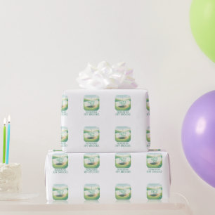 Golf Theme Personalised Wrapping Paper