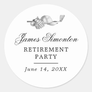 Golf Theme Retirement Party Envelope Seal