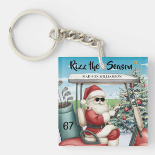 Golf Theme Rizz the Season 67 Name Key Ring