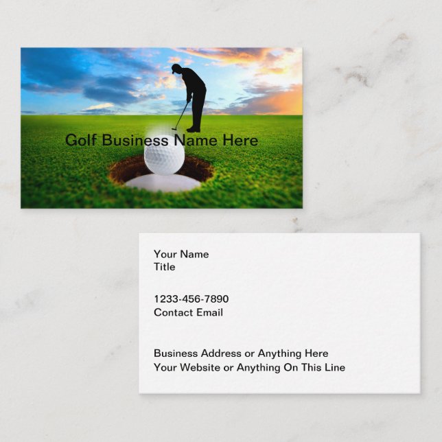 Golf Theme Scenic Business Cards (Front/Back)