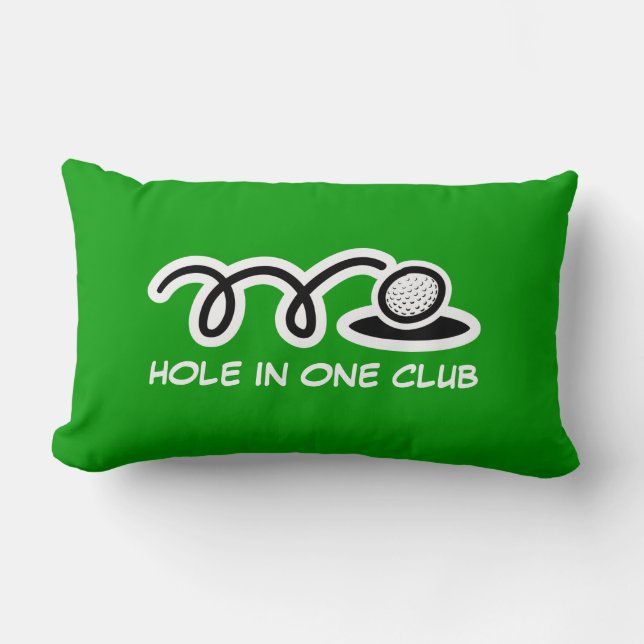 Golf theme throw pillow with funny quote (Front)