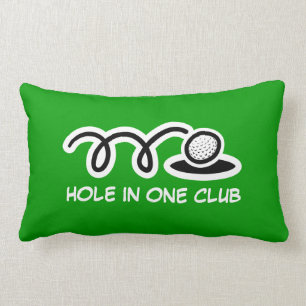 Golf theme throw pillow with funny quote