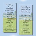 Golf Theme Wedding Order of Service Program<br><div class="desc">This lovely watercolor golf theme wedding program is a lovely design choice to set the tone for your wedding celebration. For any design question or additional customization and / or matching items, just send an email to charmdesignstudio@rcn.com and we'll be delighted to assist. View the collection link on this page...</div>