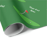 Golf theme wrapping paper for Birthday & Christmas<br><div class="desc">Golf theme wrapping paper for Birthday, Christmas, Fathers Day and other occasions. Sporty putting green design for golfers. Custom design with personalised text for him or her. Add your own name or funny quote. Cute novelty gift wrap idea for golf player, golfing dad, father, friend, business partner, employee, coworker, boss,...</div>