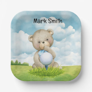 Golf themed Baby Shower / Birthday for Boy Paper Plate