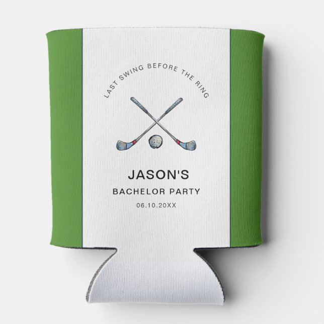 Golf Themed Bachelor Party  Can Cooler (Back)