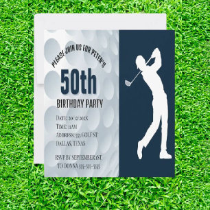 Golf-Themed Birthday Celebration Invitation