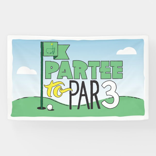 Golf Themed Birthday Party, 3rd Birthday Banner (Horizontal)