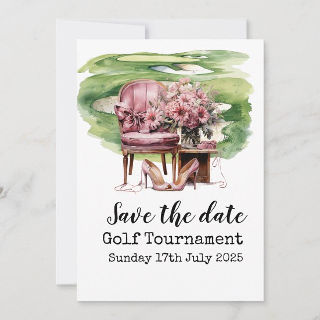 Golf-Themed Bridal Shower Invitation – Fore  (Front)