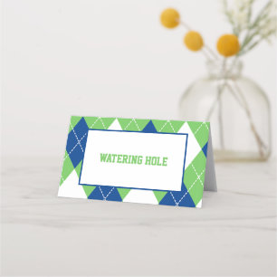 Golf Themed Buffet Food Tent Labels Place Card
