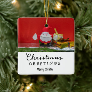 Golf themed Christmas gifts for Golfer Ceramic Ornament